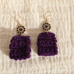 "Purple Pillow" Earrings - Image 3