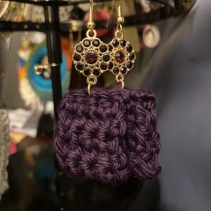 "Purple Pillow" Earrings - Image 4