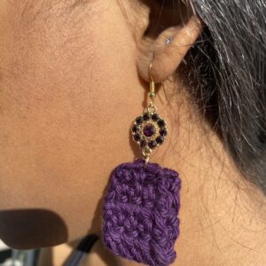 "Purple Pillow" Earrings - Image 2