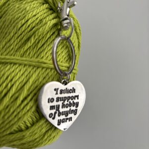 "I Stitch to Support My Hobby of Buying Yarn" Key Chain
