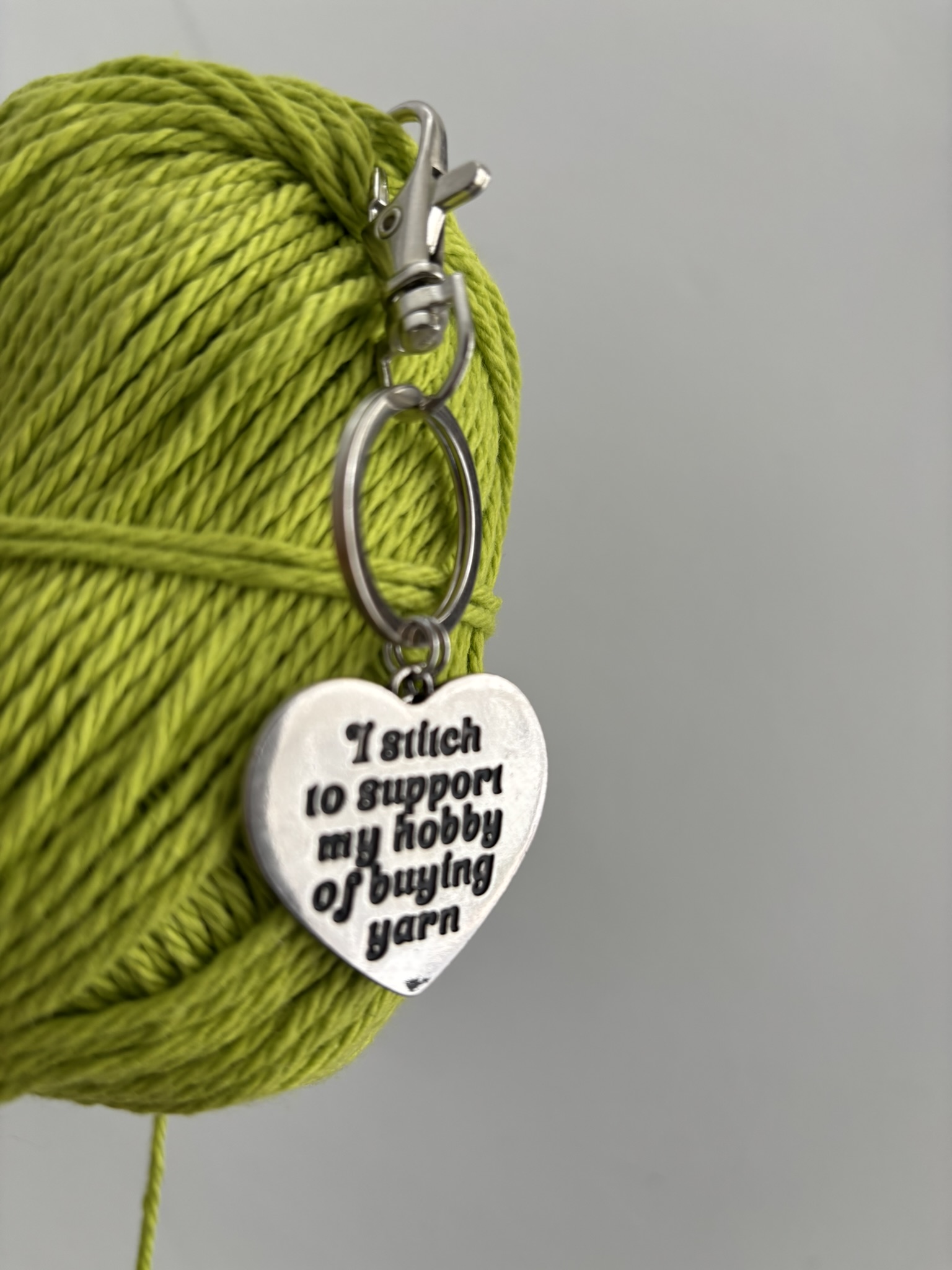 "I Stitch to Support My Hobby of Buying Yarn" Key Chain